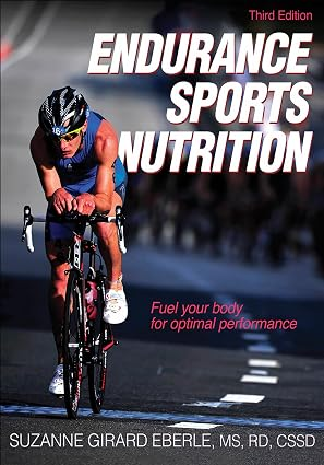Cover of Endurance Sports Nutrition by Suzanne Girard Eberle, showing a cyclist racing